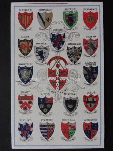 Cambridge University's Heraldic Coat of Arms - Old Postcard by Valentine's