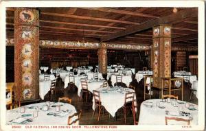 Old Faithful Inn Dining Room Yellowstone Park WY Vintage Postcard R05