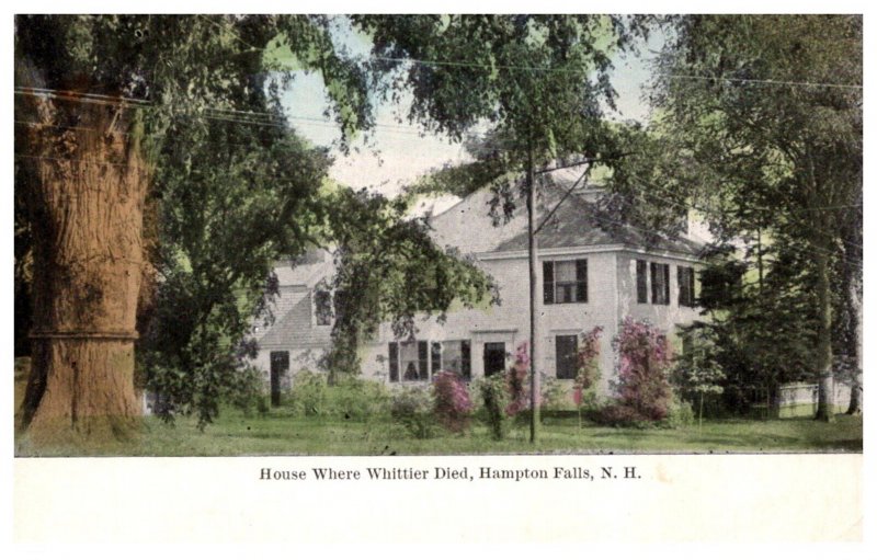 New Hampshire Hampton Falls House where Whittier Died