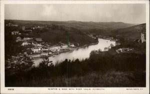 Plymouth Devon Newton & Noss River Yealm c1900-20s Real Photo Vintage Postcard