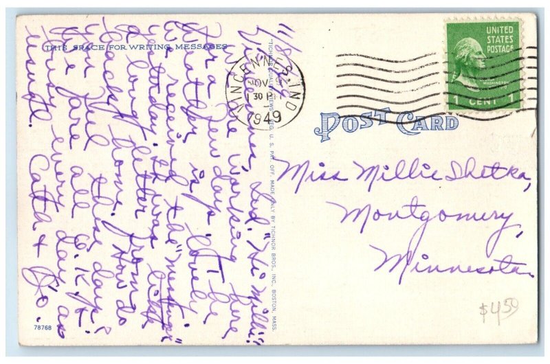 1949 Multi-View Lincoln Grill US 50 Vincennes Indiana IN Vintage Posted Postcard