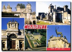 Postcard Modern Anet Eure et Loir various views of the Chateau