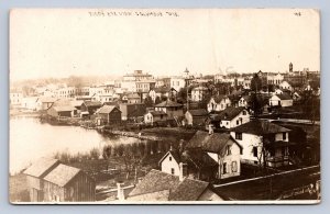 J90/ Columbus Wisconsin RPPC Postcard c1910 Birdseye Home School 182