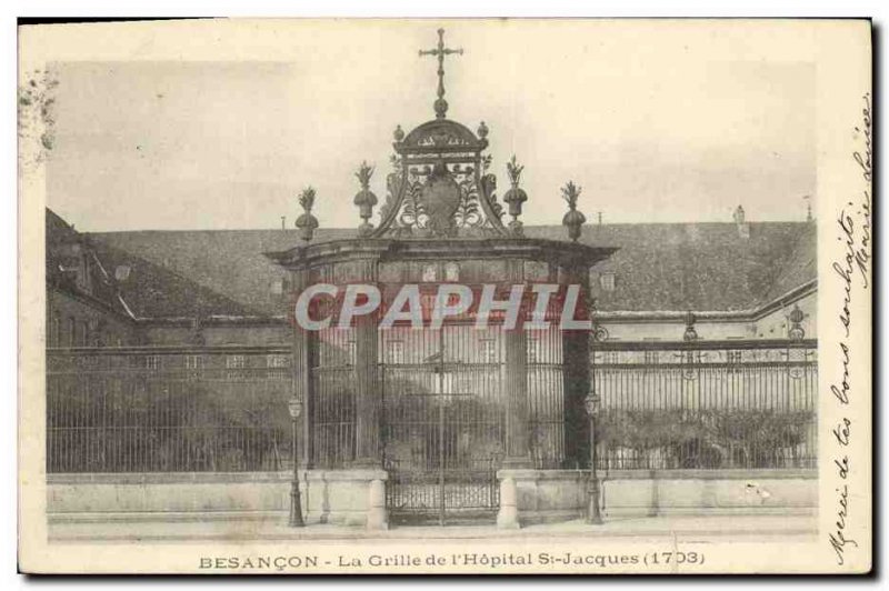 Old Postcard Besancon La Grille St Jacques of hoptial