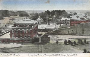 Durham New Hampshire~College~Campus View from Thompson Hall Tower~1919 Swallow
