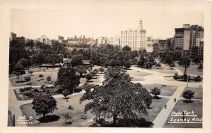 J43/ Australia Foreign Postcard c1940s Sydney Hyde Park 166