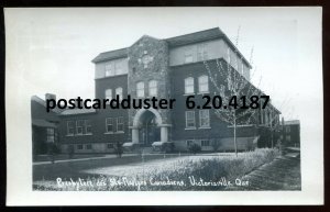 h3714 -VICTORIAVILLE Quebec 1940s Sts. Martyrs Presbytery. Real Photo Postcard