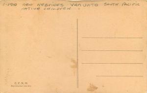 C-1910 New Hebridges Vanuato South Pacific Native Children postcard 3440