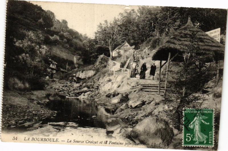 CPA La BOURBOULE-La Source Croizat et la Fontaine petrifiante (260155)