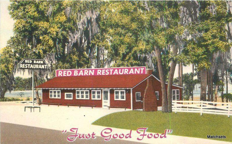 Red Barn Restaurant Lake Hawatha MWM CO postcard 7117