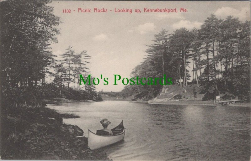 America Postcard - Kennebunkport, Maine - Picnic Rocks RS37093