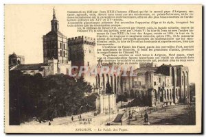 Old Postcard Avignon Popes' Palace