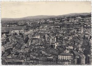 GENOVA, Panorama, 1953 used Postcard