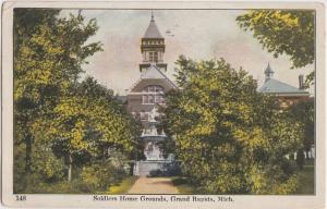 Michigan MI Postcard 1909 GRAND RAPIDS Soldiers Home Grounds Building