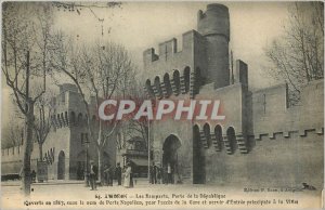 Old Postcard The ramparts AVIGNON-door R�publique (opened in 1863) under th...