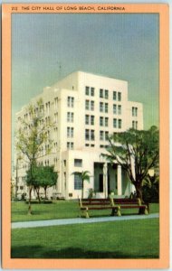 Postcard - The City Hall Of Long Beach, California