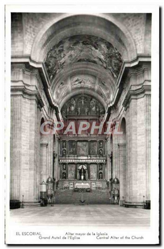 Postcard Old El Escorial Altar mayor de la Iglesia