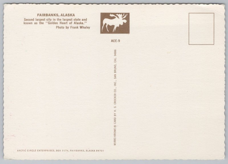 State View~Fairbanks Alaska~Air View~Continental Postcard