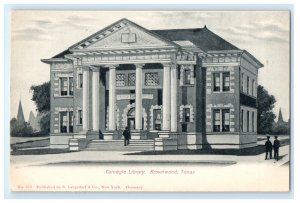 CARNEGIE LIBRARY BROWNWOOD TEXAS TX POSTCARD (KH5)