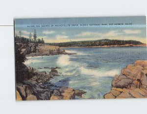 Postcard Along the Shores of Rockefeller Drive Acadia National Park Maine USA