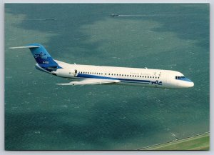 Airplane Postcard Taiwan Airlines Airways Fokker 100 B-11150 FM17