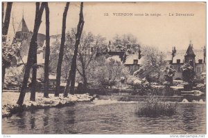 Le Deversoir, VIERZON Sous La Neige (Cher), France, 1910-1920s