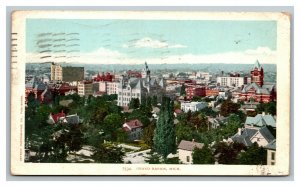 Vintage 1905 Postcard Aerial View of Downtown & Residences Grand Rapids Michigan