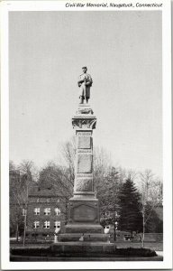 Civil War Memorial Naugatuck CT Vintage Postcard R25