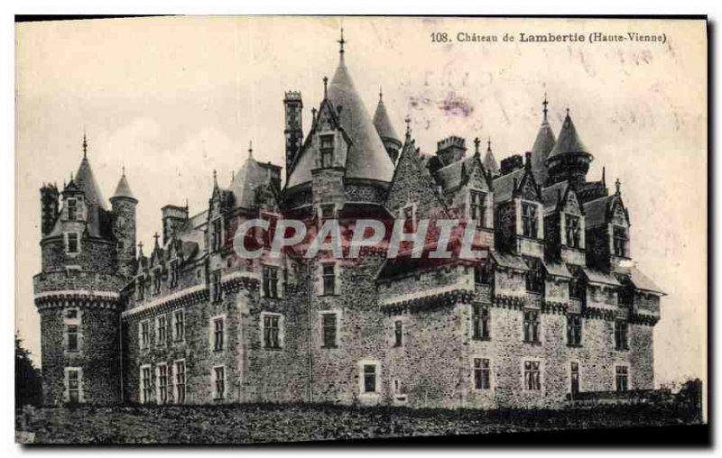 Old Postcard Chateau de Lambertie Haute Vienne