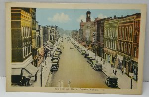 Main Street Barrie Ontario Canada Vintage Postcard