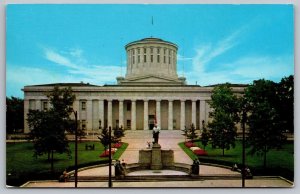 State Capitol McKinley Memorial Columbus Ohio OH Postcard UNP WOB VTG Chrome 