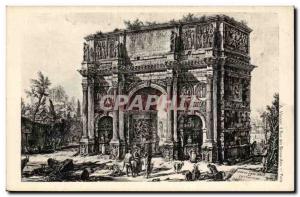 Old Postcard Arc de Triomphe