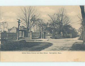 Pre-1907 STREET SCENE Springfield Massachusetts MA W2373