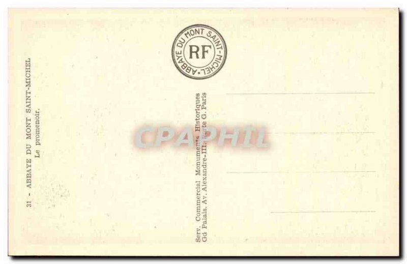 Le Mont Saint Michel - The Promenoir - Old Postcard