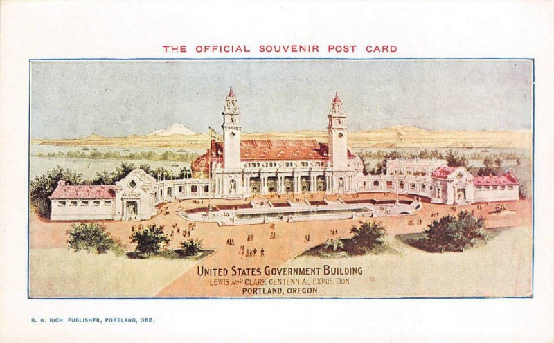 US Government Building, Portland, OR Lewis & Clark Centennial Expo 1905 Postcard