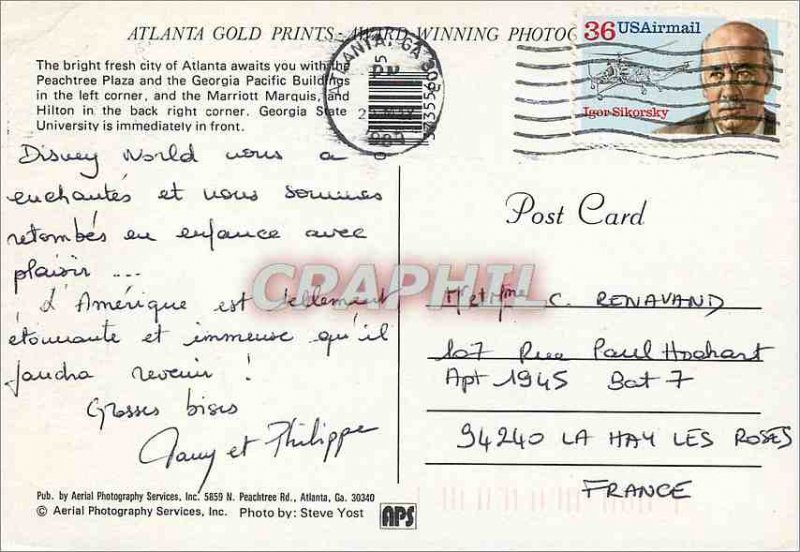 Postcard Modern Atlanta Gold Prints Hard winning Thoto