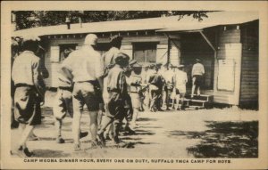 Boys Camp Weona Dinner Hour Buffalo NY YMCA c1930 Postcard