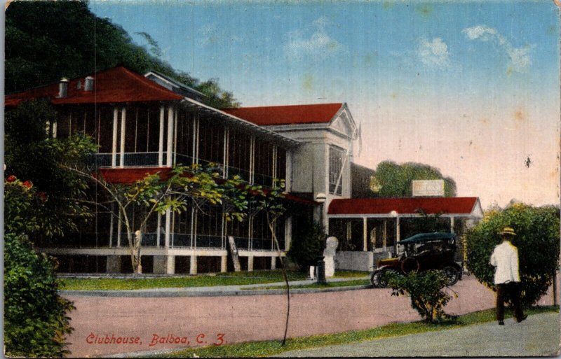 Panama Clubhouse Balboa Vintage Advertising Postcard 09.40