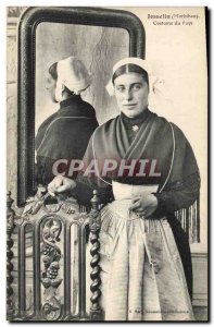 Old Postcard Folklore Costume Josselin Morbihan country