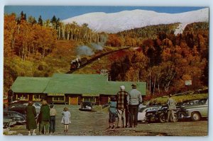 1960 Fabyans New Hampshire Postcard Mt. Washington Cog Railway Base Station