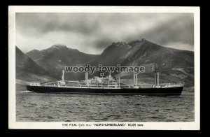 ca0358 - Federal Steam Nav Cargo Ship - Northumberland - postcard plain back