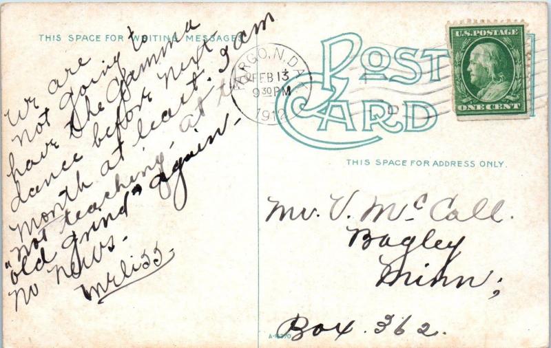MOORHEAD, MN Minnesota    Moorhead  NORMAL  SCHOOL  1912     Postcard