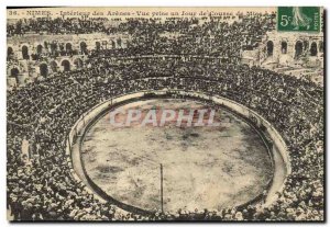 Old Postcard Bullfight Bullfight Nimes arenas The View taken one day put to d...