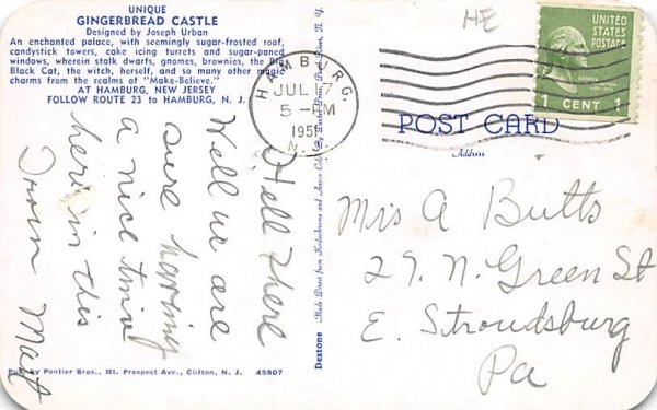 Unique Gingerbread Castle in Hamburg, New Jersey