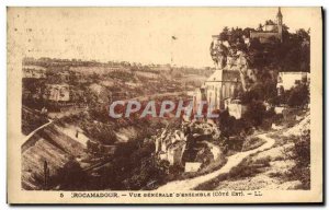 Old Postcard Rocamadour Vue Generale D & # 39Ensemble