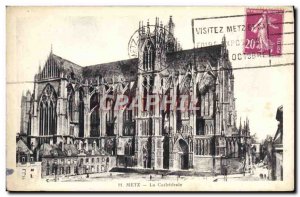 Old Postcard Metz Cathedral