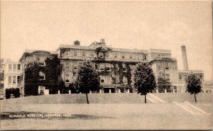 Postcard CT Fairfield County Norwalk Ivy-Covered Hospital Chimney 1940s S93