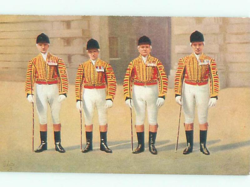 Pre-Linen Tuck Postcard ROYAL POSTILLIONS IN LIVERY OF BUCKINGHAM PALACE AC4169