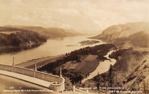 Gorge of the Columbia Real Photo - Columbia River Highway, Oregon OR  