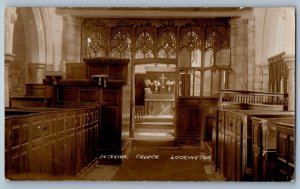 Victoria Australia Postcard Interior Church Lockington c1910 RPPC Photo